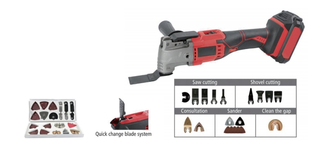 Hantechn@ 18V Lithium-lon Brushless Cordless Multi Tool1