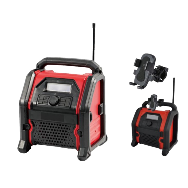 Hantechn@ 18V Lithium-lon Cordless 10M Tapak Kerja Radio DAB