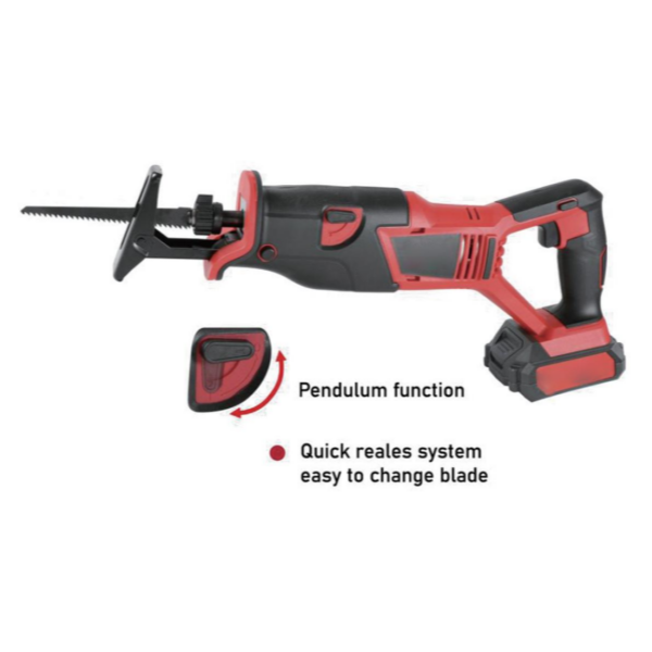 Hantechn@18V Lithium-lon Cordless Reciprocating Saw(3000rpm)3