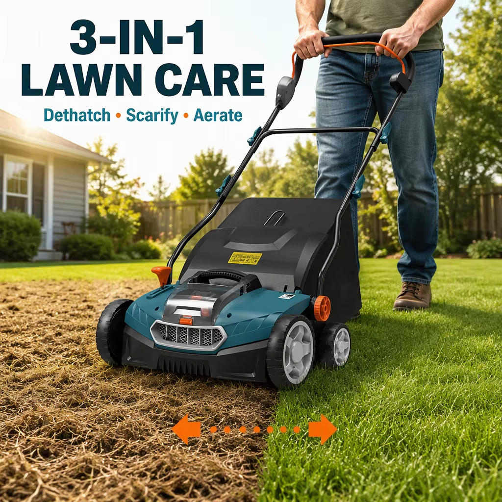 Cordless Dethatcher & Scarifier Spike Aerator (1)