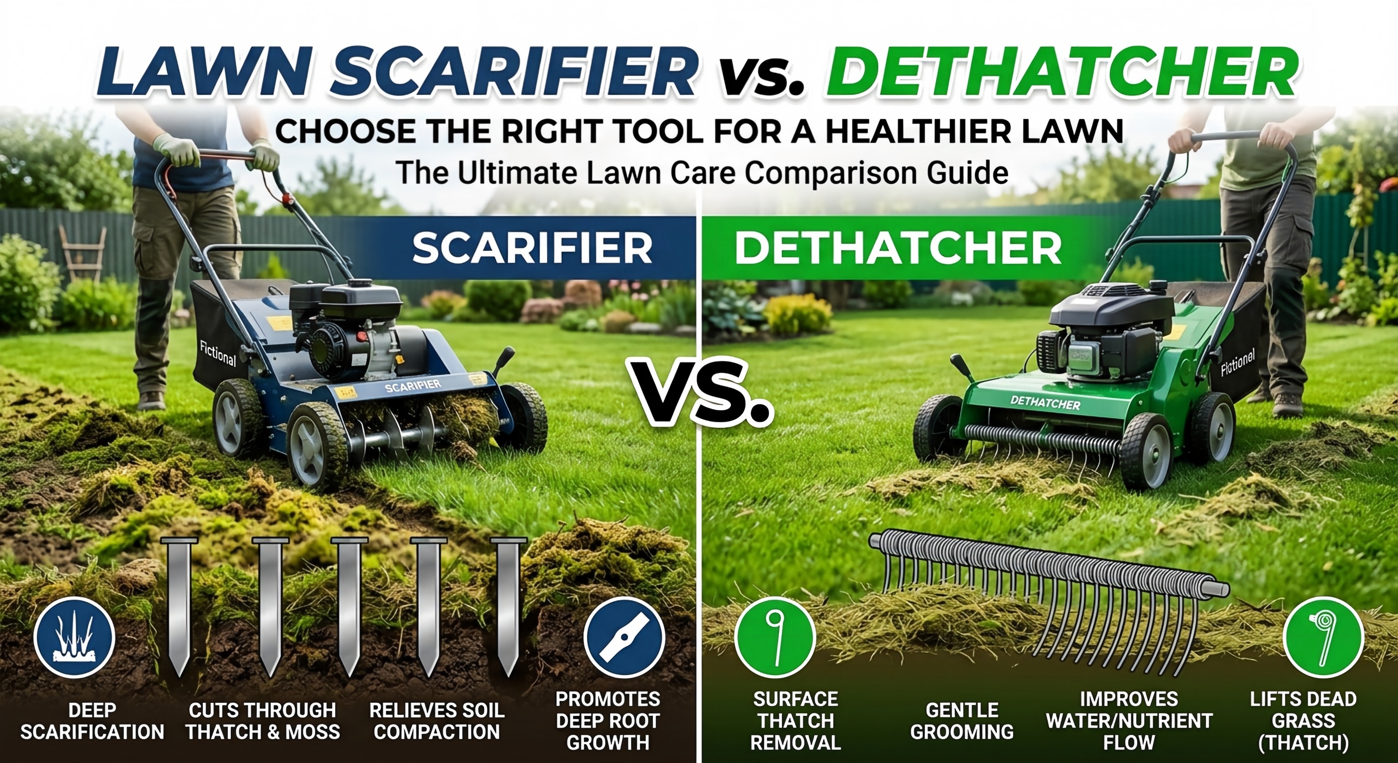 Lawn Scarifier vs. Dethatcher