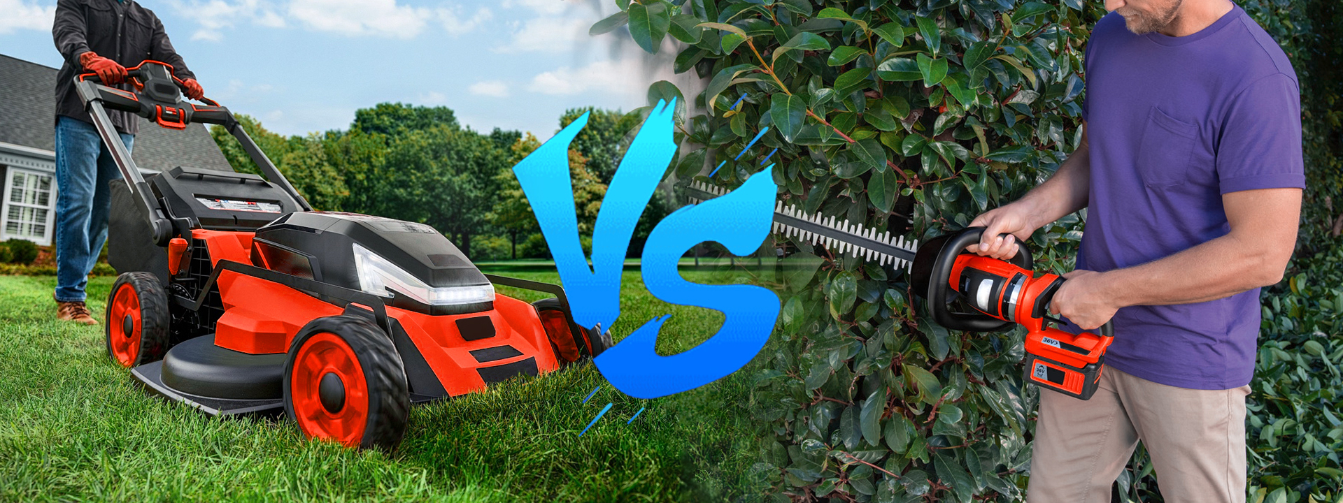lawn mower vs hedge trimmer
